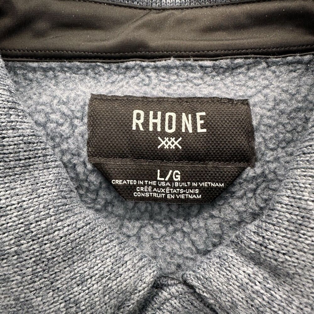 Rhone Fleece Shacket Large Shirt Jacket Indigo Blue Snap NBA All Stars $168 NWT - Picture 5 of 16